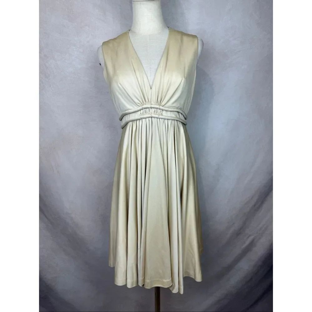 Vintage 1960s 1970s Disco Dress Mod MCM READ FLAWED Size Small